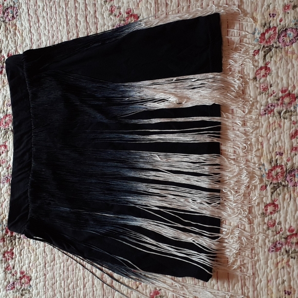H&M Fringe Mini Skirt